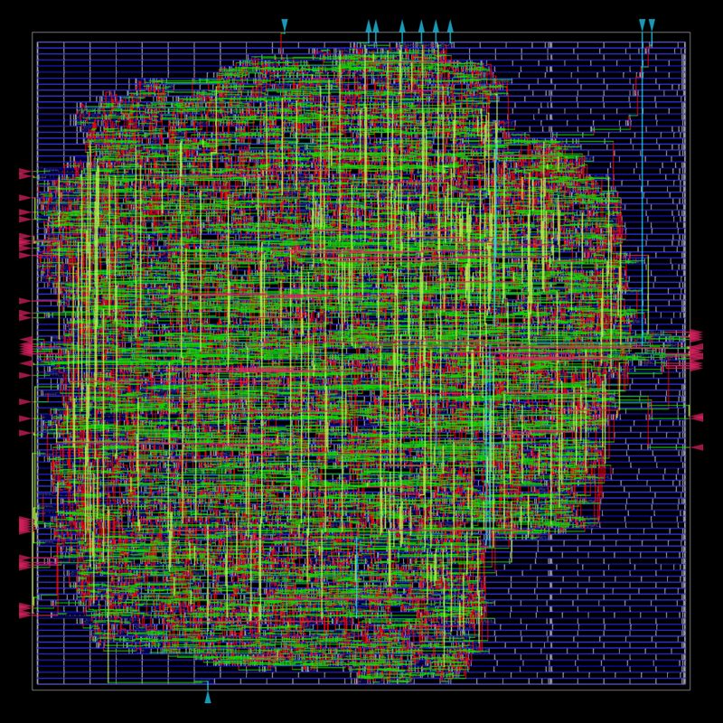 Baseline after routing: the metal wires connecting them